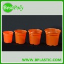 Red Plastic Flower Pot With Different Sizes 